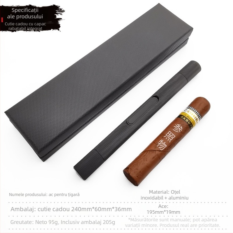 Acul de ventilație pentru trabucuri, din oțel inoxidabil, finisaj electroplacat, stil lux discret