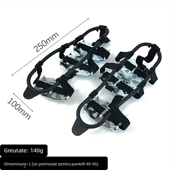 Cramponi pentru zăpadă, 24 dinți, pentru pantofi, echipament de alpinism și cățărare pe gheață, protecție antiaderentă pentru pantofi, cutie 100 buc