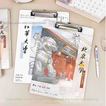 Shibo clipboard A4 pentru documente cu clips puternic și clip de placă, material din hârtie, grosime 0,3 mm