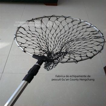 Bară telescopică pentru plasă, cu ochi dens, trei segmente, aliaj de aluminiu 201, cap de fier