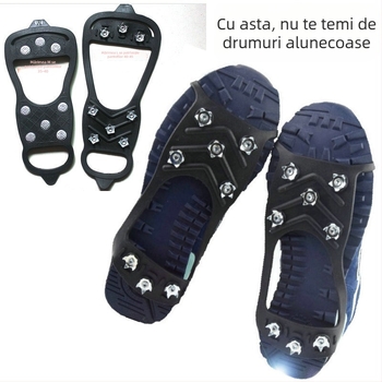 ZS Tactical protecție anti-derapare pentru încălțăminte cu gheare de gheață, 8 dinți, pachet de 200 buc