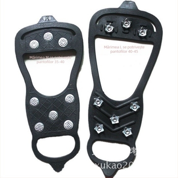ZS Tactical protecție anti-derapare pentru încălțăminte cu gheare de gheață, 8 dinți, pachet de 200 buc