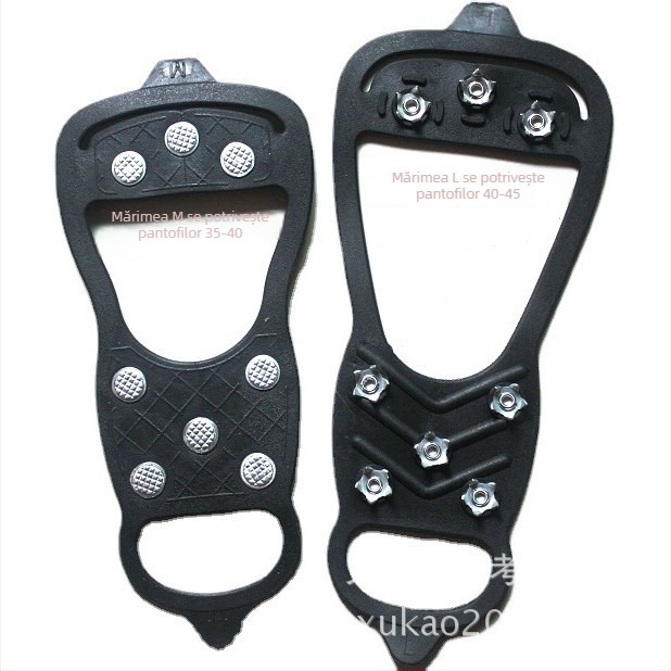ZS Tactical protecție anti-derapare pentru încălțăminte cu gheare de gheață, 8 dinți, pachet de 200 buc