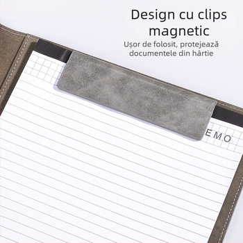 Xinxin WJJB dosar din piele multifuncțional pentru formatul A4, imprimat cu logo, personalizabil