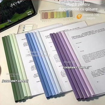 Pengyi SJSNJ-004 Cleme de dosar din plastic cu dublă clemă (clemă puternică + clemă de placă), compatibil cu A4/A3