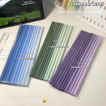 Pengyi SJSNJ-004 Cleme de dosar din plastic cu dublă clemă (clemă puternică + clemă de placă), compatibil cu A4/A3