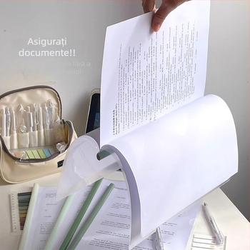 Pengyi SJSNJ-004 Cleme de dosar din plastic cu dublă clemă (clemă puternică + clemă de placă), compatibil cu A4/A3