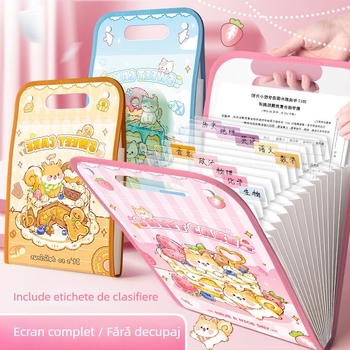 Kaba Bear organizator portabil de documente, material PP, 13 compartimente, grosime 13C, logo tipărit, personalizare disponibilă
