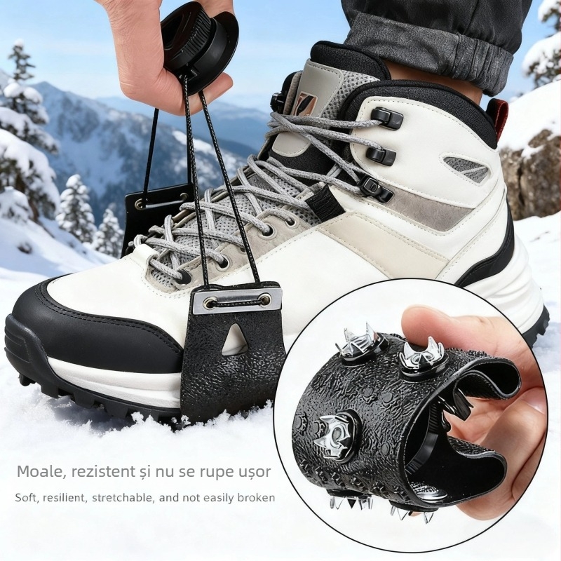 Protecții antiaderare pentru încălțăminte cu vârfuri în stil buton pentru drumeții pe zăpadă, rezistente la uzură — Climb to the Top