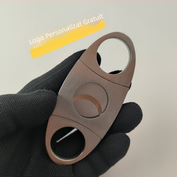 Foarfece de trabucuri portabile din oțel inoxidabil, lucrate manual, personalizabile cu logo, design simplu