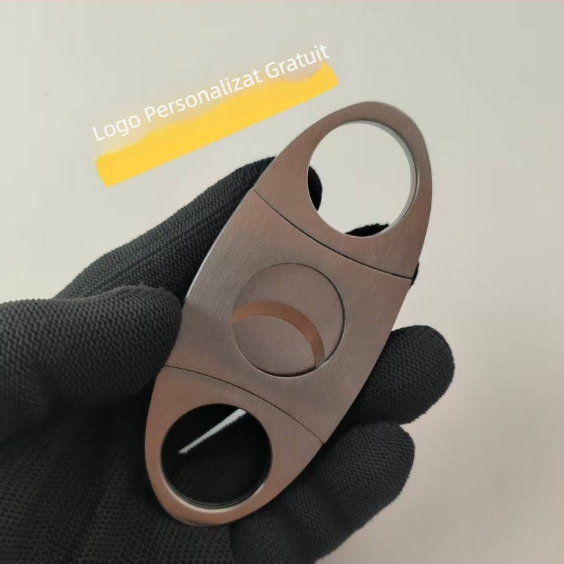 Foarfece de trabucuri portabile din oțel inoxidabil, lucrate manual, personalizabile cu logo, design simplu