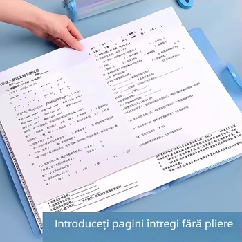 Organizator A3 pentru foi de test și dosar de învățare – Material plastic, Model A10633, Fără imprimare personalizată a siglei