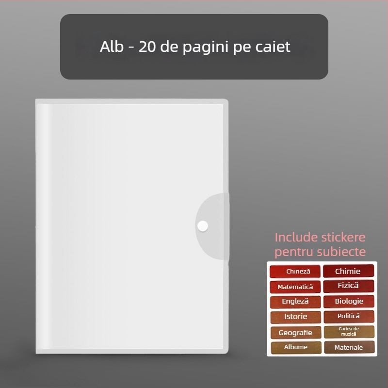 Organizator A3 pentru foi de test și dosar de învățare – Material plastic, Model A10633, Fără imprimare personalizată a siglei