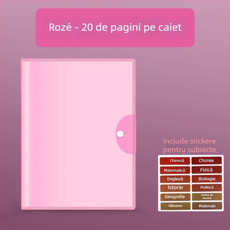 Organizator A3 pentru foi de test și dosar de învățare – Material plastic, Model A10633, Fără imprimare personalizată a siglei