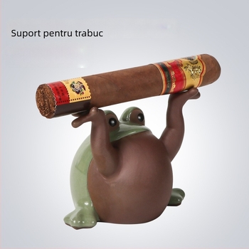 Suport pentru țigarete din rășină – broască desen animat, personalizabil, Huadou