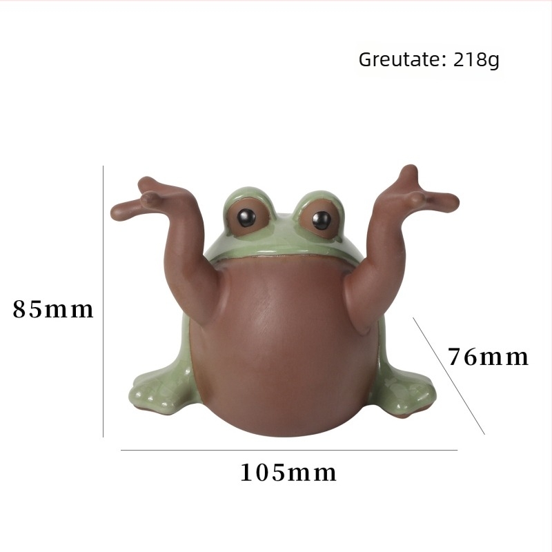 Suport pentru țigarete din rășină – broască desen animat, personalizabil, Huadou