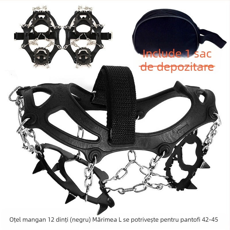 Selpa Clește anti-alunecare pentru încălțăminte, 12 dinți, oțel mangan, pentru alpinism — pachet 50 buc