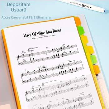 Mapă transparentă A4 cu clips – Plastic, multipagină, capacitate 6 pagini, clemă 315