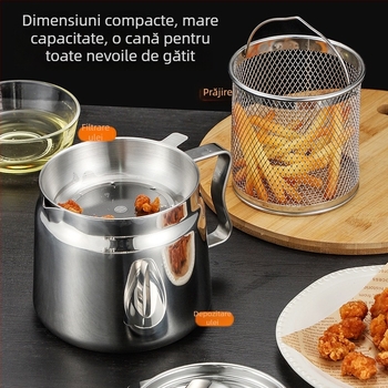 Shengrui recipient din oțel inoxidabil pentru filtrare și depozitare de ulei, stil modern minimalist