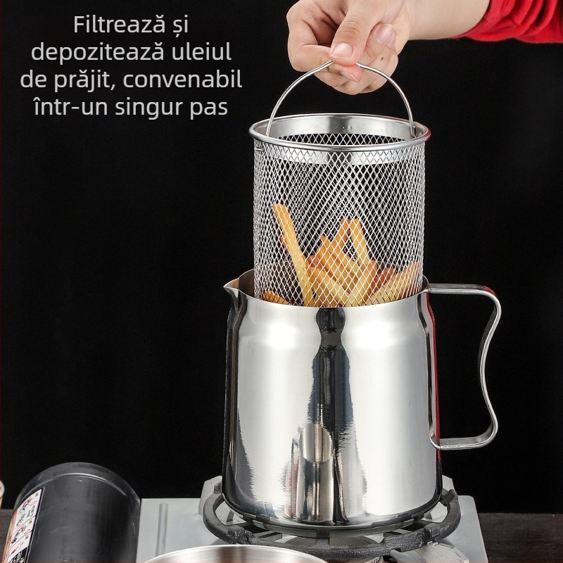 Shengrui recipient din oțel inoxidabil pentru filtrare și depozitare de ulei, stil modern minimalist