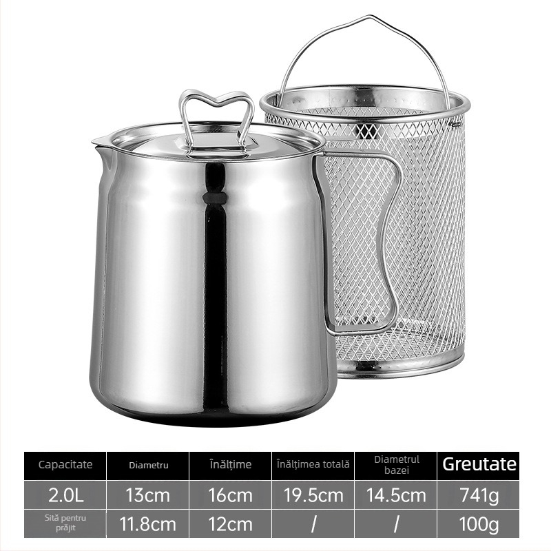 Shengrui recipient din oțel inoxidabil pentru filtrare și depozitare de ulei, stil modern minimalist