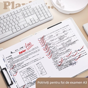 Clipboard A4 – Suport documente din plastic, clemă simplă, compatibil cu A4, 32×23,5 cm, grosime placă 50, organizator birou și școală