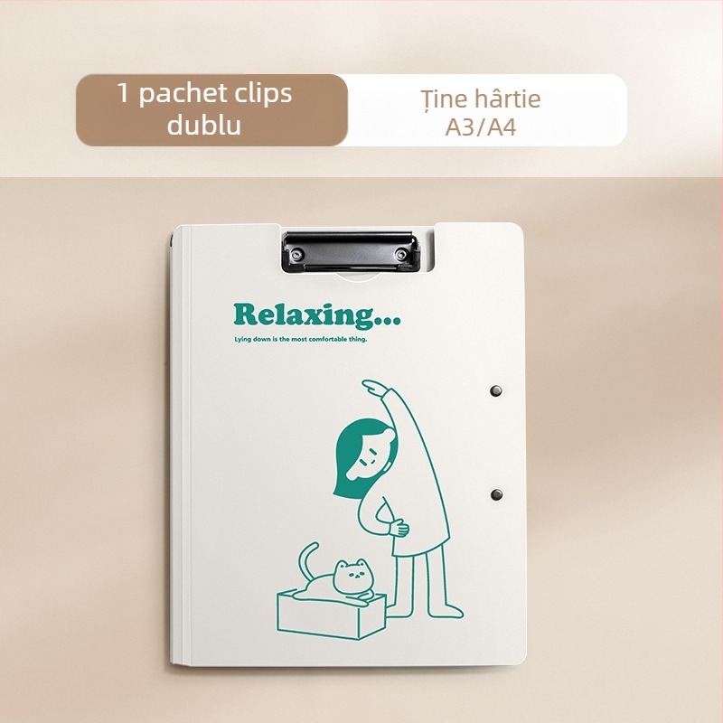 Clipboard A4 – Suport documente din plastic, clemă simplă, compatibil cu A4, 32×23,5 cm, grosime placă 50, organizator birou și școală