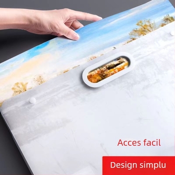 Portofoliu de artă portabil cu închidere Snap, material PP, 200 g, design caricatură