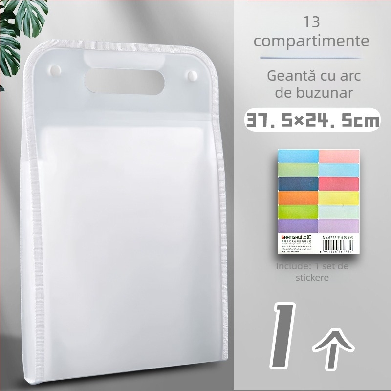 Geantă acordeon pentru documente, cu 13 compartimente, material PP, marcă Found, producător Yaxing