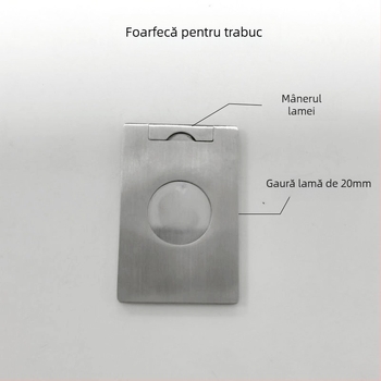Tăietor de trabucuri - oțel inoxidabil, portabil, manual, design simplu, perforator