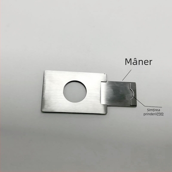 Tăietor de trabucuri - oțel inoxidabil, portabil, manual, design simplu, perforator