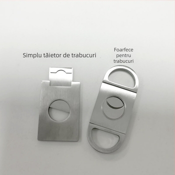 Tăietor de trabucuri - oțel inoxidabil, portabil, manual, design simplu, perforator