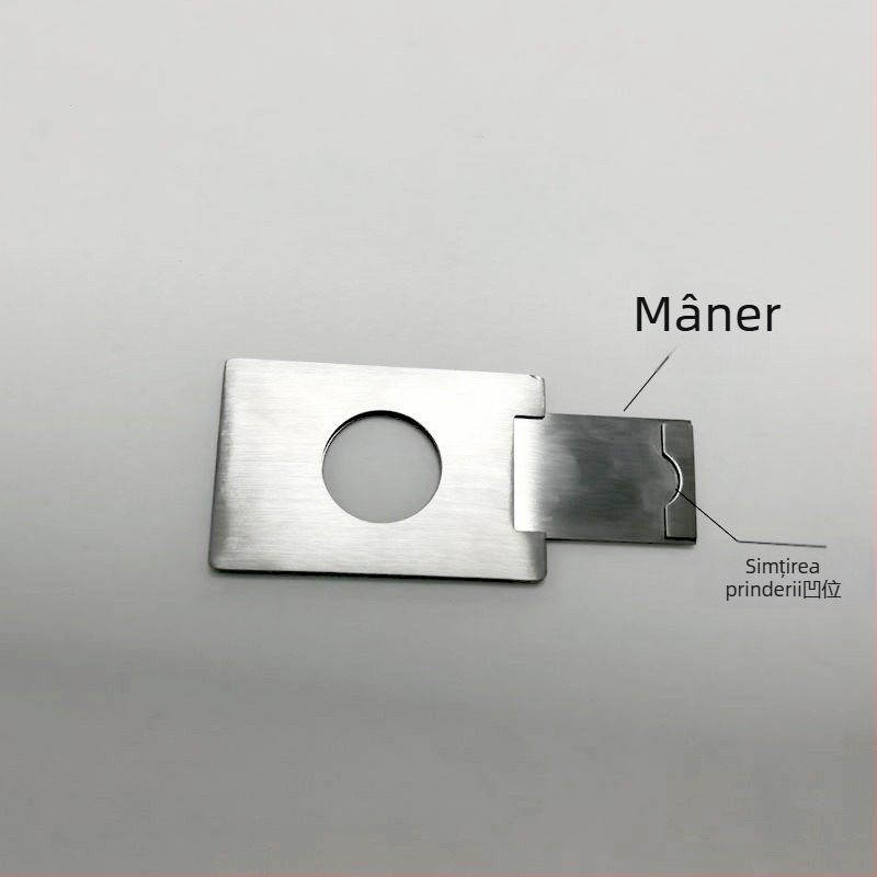 Tăietor de trabucuri - oțel inoxidabil, portabil, manual, design simplu, perforator