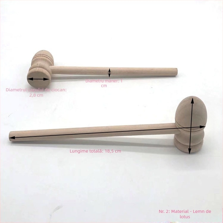 Material: Beech; Tip: Ciocan din lemn; Stil: Modern minimalist; Potrivit ca cadou pentru nunți, zile de naștere și tradiția primului an