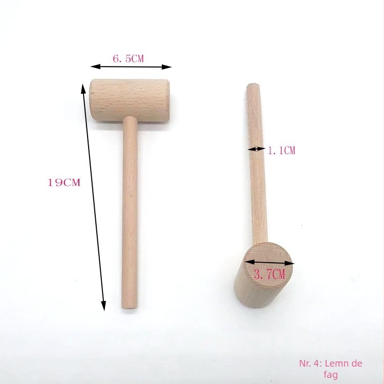 Material: Beech; Tip: Ciocan din lemn; Stil: Modern minimalist; Potrivit ca cadou pentru nunți, zile de naștere și tradiția primului an
