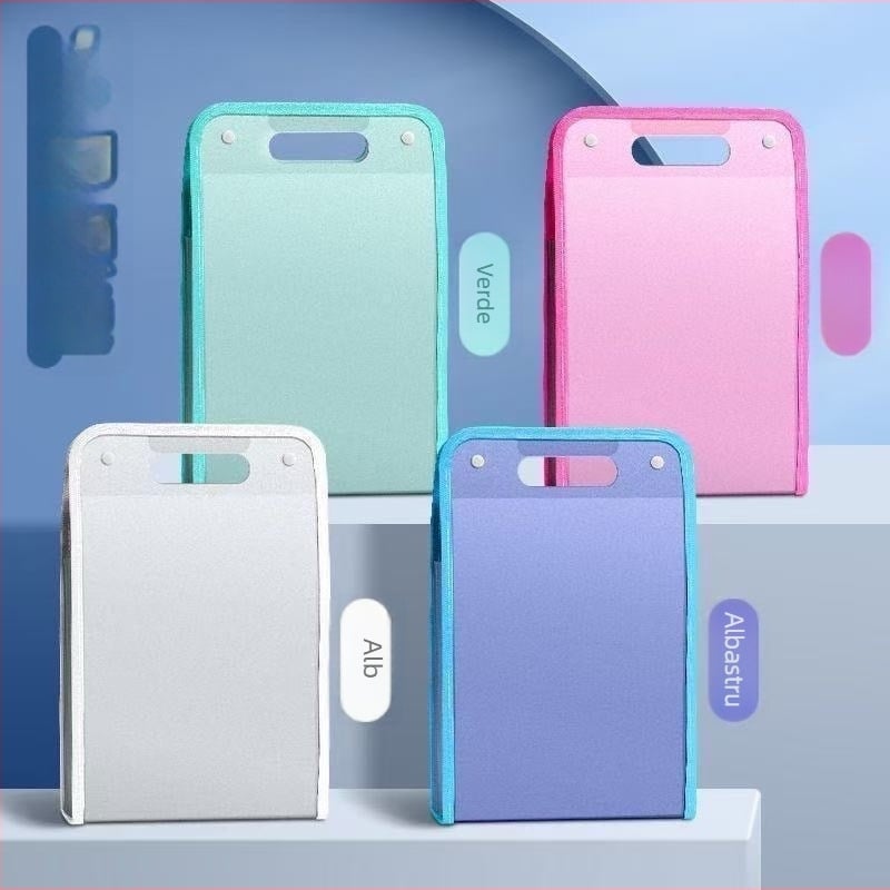 Mapă acordeon verticală pentru dosare, 13 compartimente, material PP, logo personalizat, procesare personalizată