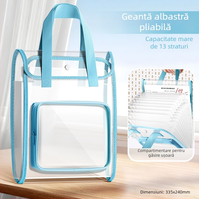 Kappa bear Kbx-7108 dosar acordeon PVC cu 13 compartimente pentru lucrări de examen