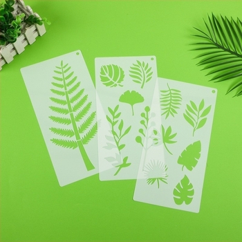 Șablon de pictură cu frunze și flori, decupaj - PET material, Brand Xiao Ba, Fără import, Fără autorizare IP