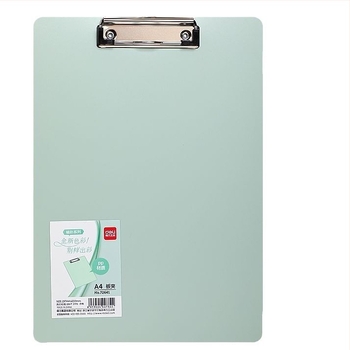 Deli PE122 Clipboard din plastic cu pad de scriere, format A4, clemă simplă