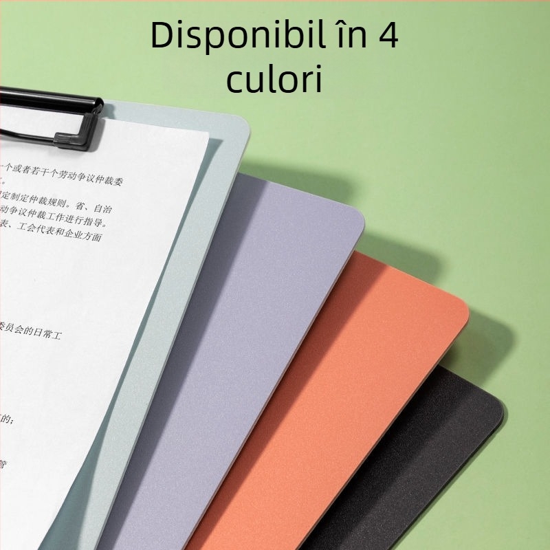 Deli PE122 Clipboard din plastic cu pad de scriere, format A4, clemă simplă