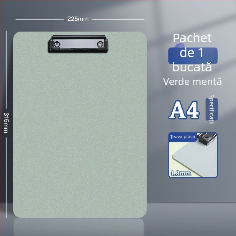Deli PE122 Clipboard din plastic cu pad de scriere, format A4, clemă simplă