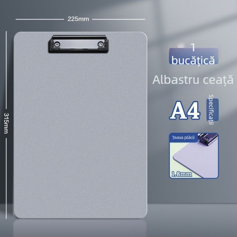 Deli PE122 Clipboard din plastic cu pad de scriere, format A4, clemă simplă