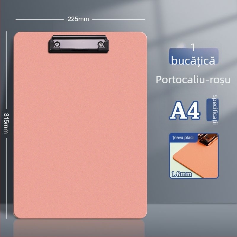 Deli PE122 Clipboard din plastic cu pad de scriere, format A4, clemă simplă