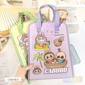 Labubu organizator acordeon cu 13 compartimente, din plastic, grosime 0,2 mm