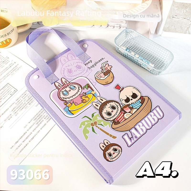 Labubu organizator acordeon cu 13 compartimente, din plastic, grosime 0,2 mm