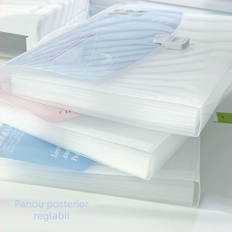 Dosar A4 orizontal cu 13 compartimente, material PP, grosime 0.65 mm, imprimare siglă disponibilă, personalizare