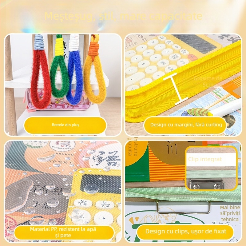 A4 geantă pentru documente cu fermoar, material plasă, formă 3D (Brand: Mesibo/Meixiaobao; Model: WJD-01; Material: Plasă; Stil: Fermoar; Formă: 3D)