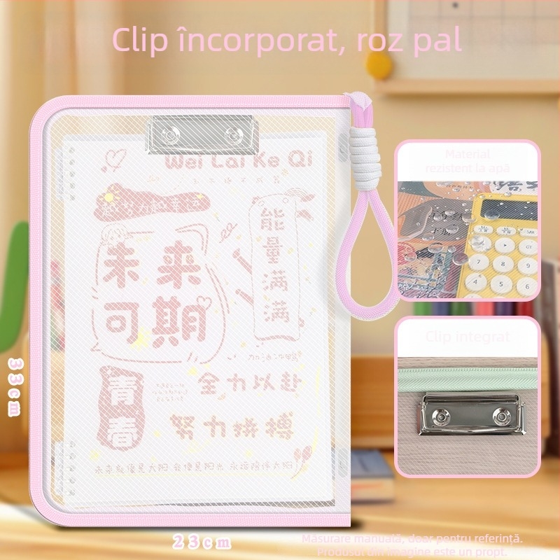 A4 geantă pentru documente cu fermoar, material plasă, formă 3D (Brand: Mesibo/Meixiaobao; Model: WJD-01; Material: Plasă; Stil: Fermoar; Formă: 3D)