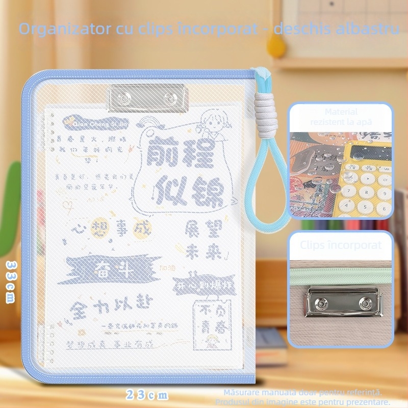 A4 geantă pentru documente cu fermoar, material plasă, formă 3D (Brand: Mesibo/Meixiaobao; Model: WJD-01; Material: Plasă; Stil: Fermoar; Formă: 3D)