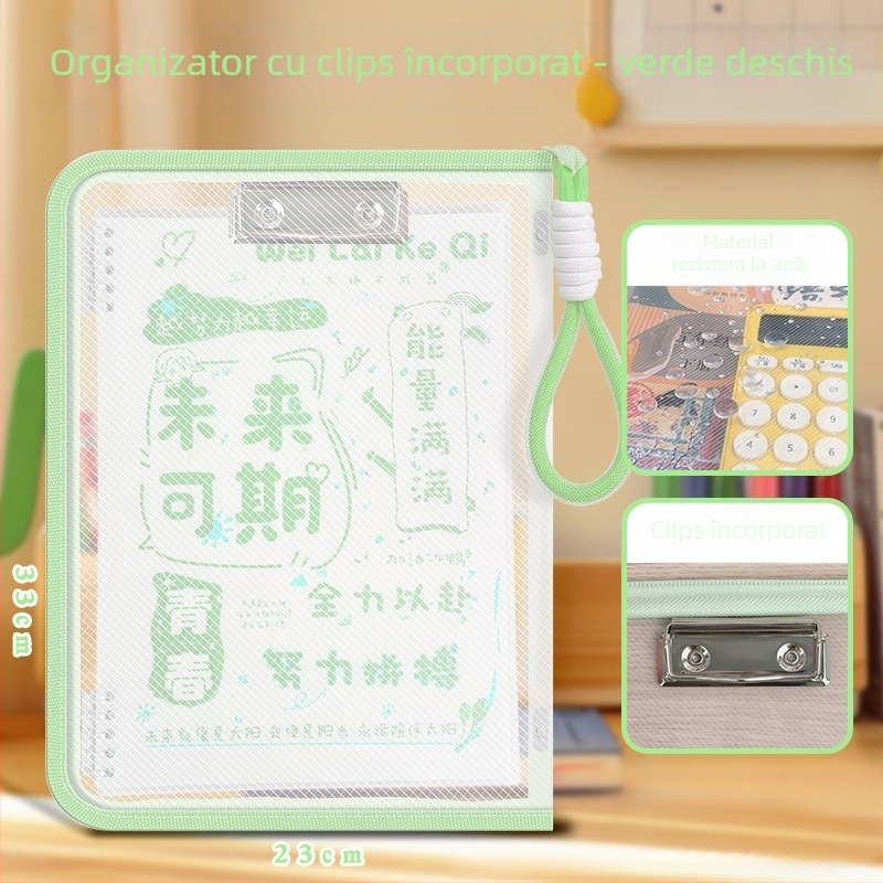 A4 geantă pentru documente cu fermoar, material plasă, formă 3D (Brand: Mesibo/Meixiaobao; Model: WJD-01; Material: Plasă; Stil: Fermoar; Formă: 3D)